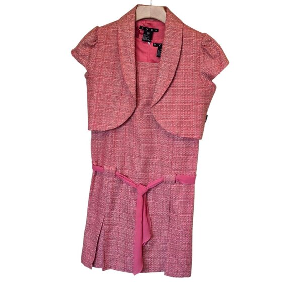 Girls 2 Piece HYPE Tweed Dress and Jacket sz 14 - Picture 1 of 8